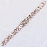 Algopix Similar Product 6 - Rose GoldCrystal Dress Belt Applique