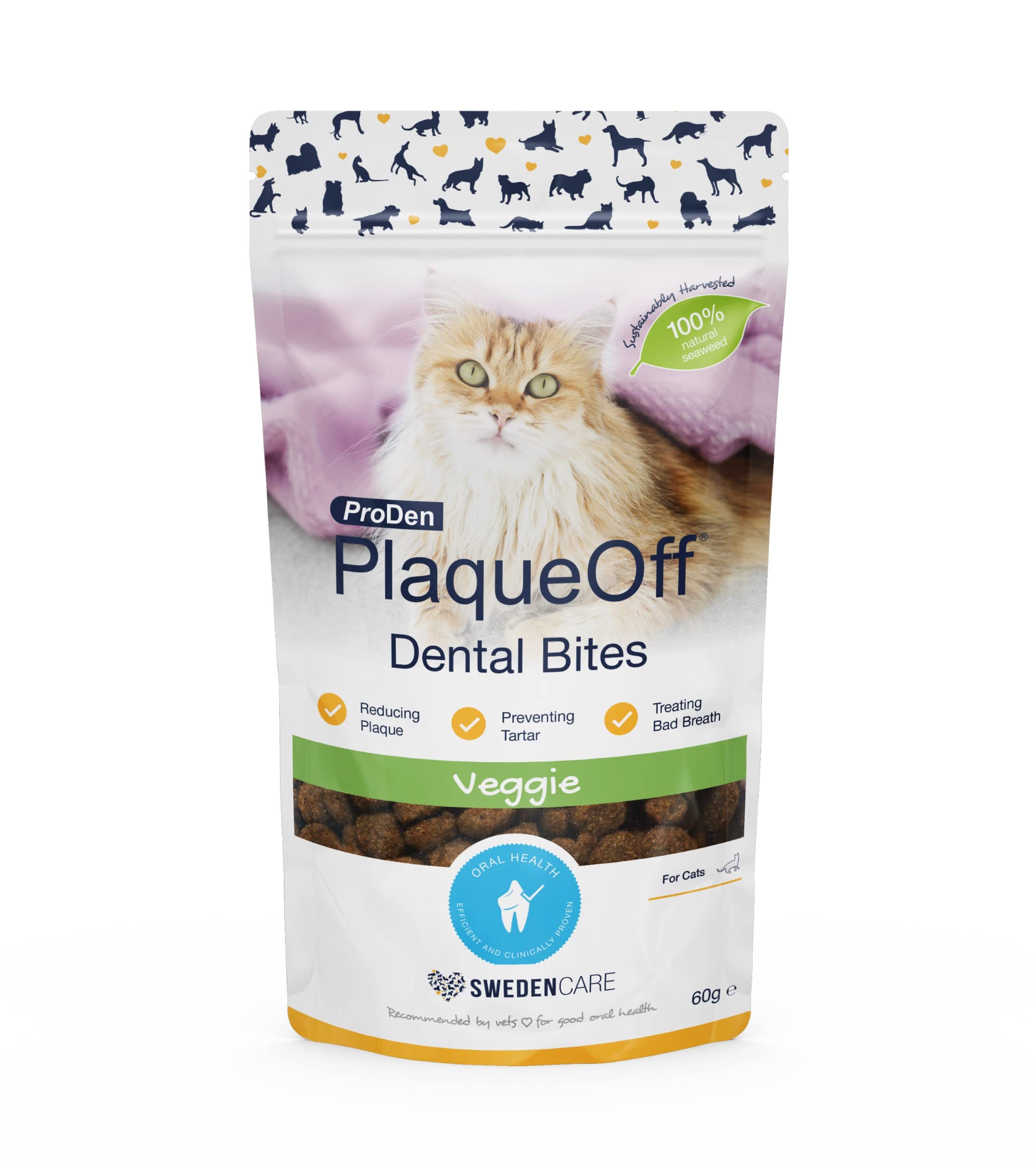 Algopix Similar Product 18 - ProDen PlaqueOff Dental Bites Cat 60g