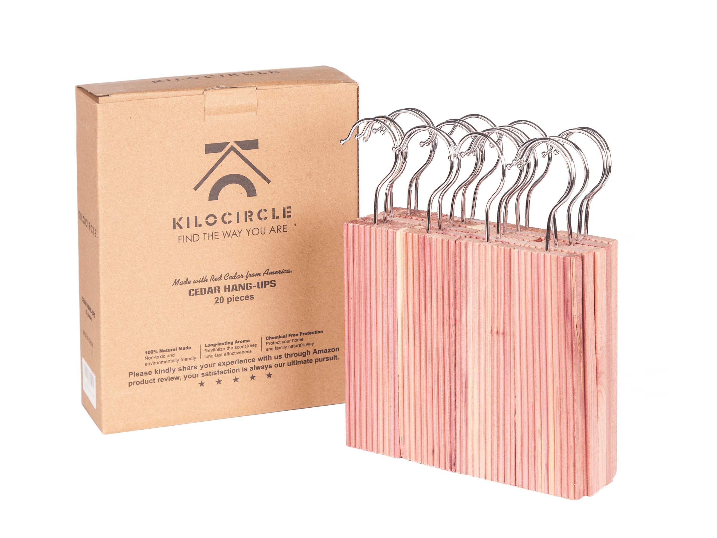 Algopix Similar Product 6 - Kilocircle Cedar Hang ups for Closet