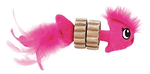 Algopix Similar Product 2 - Corrugate Feather Fish Cat Toy by