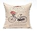 Algopix Similar Product 19 - Vintage Farmhouse French Bicycle Pillow