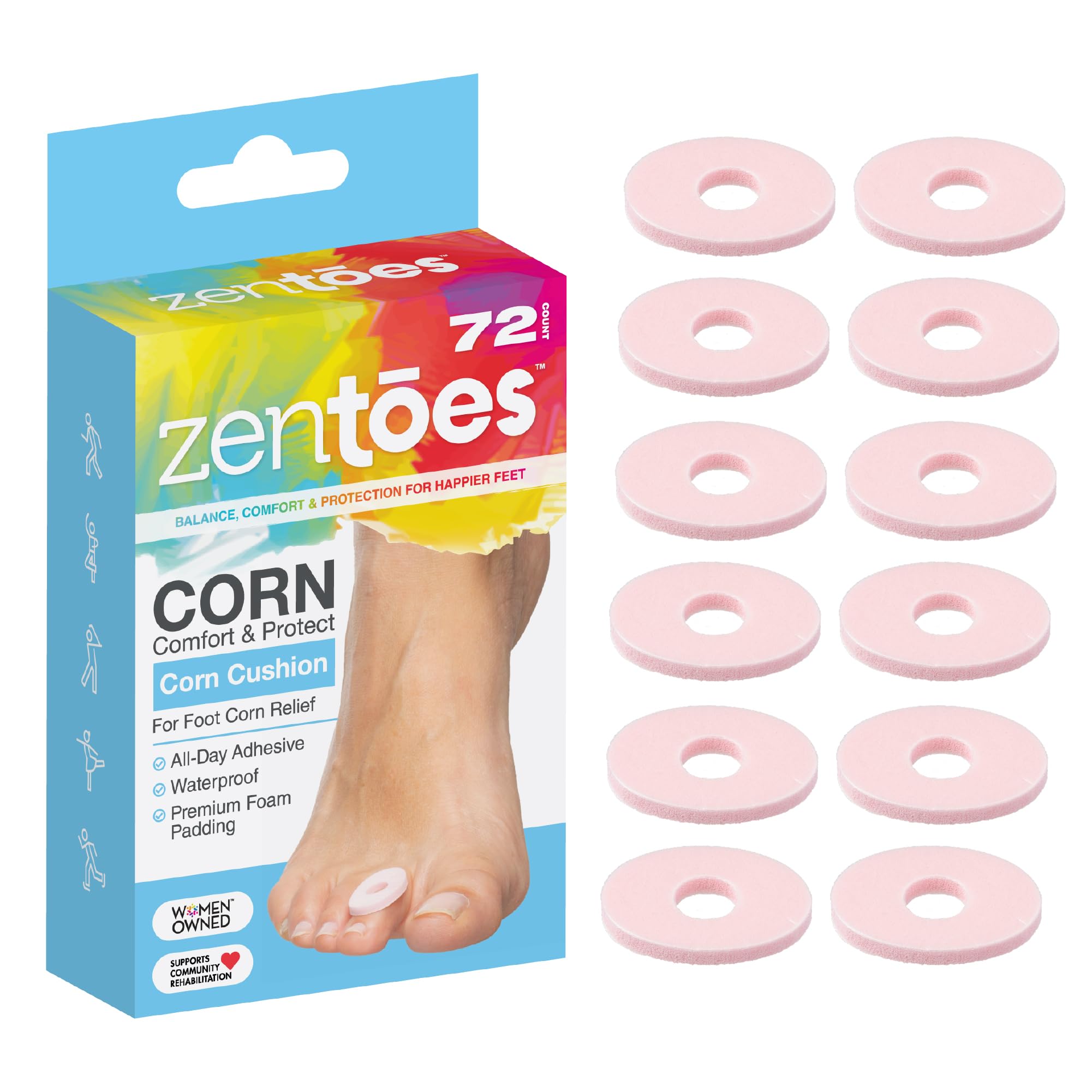 Algopix Similar Product 7 - ZenToes Corn Cushions for Toes and
