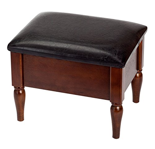 Algopix Similar Product 19 - Faux Leather Wooden Foot Rest Stoolby