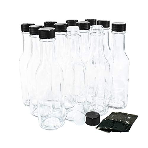 Algopix Similar Product 7 - 12 pack 5 oz Clear Glass Hot Sauce