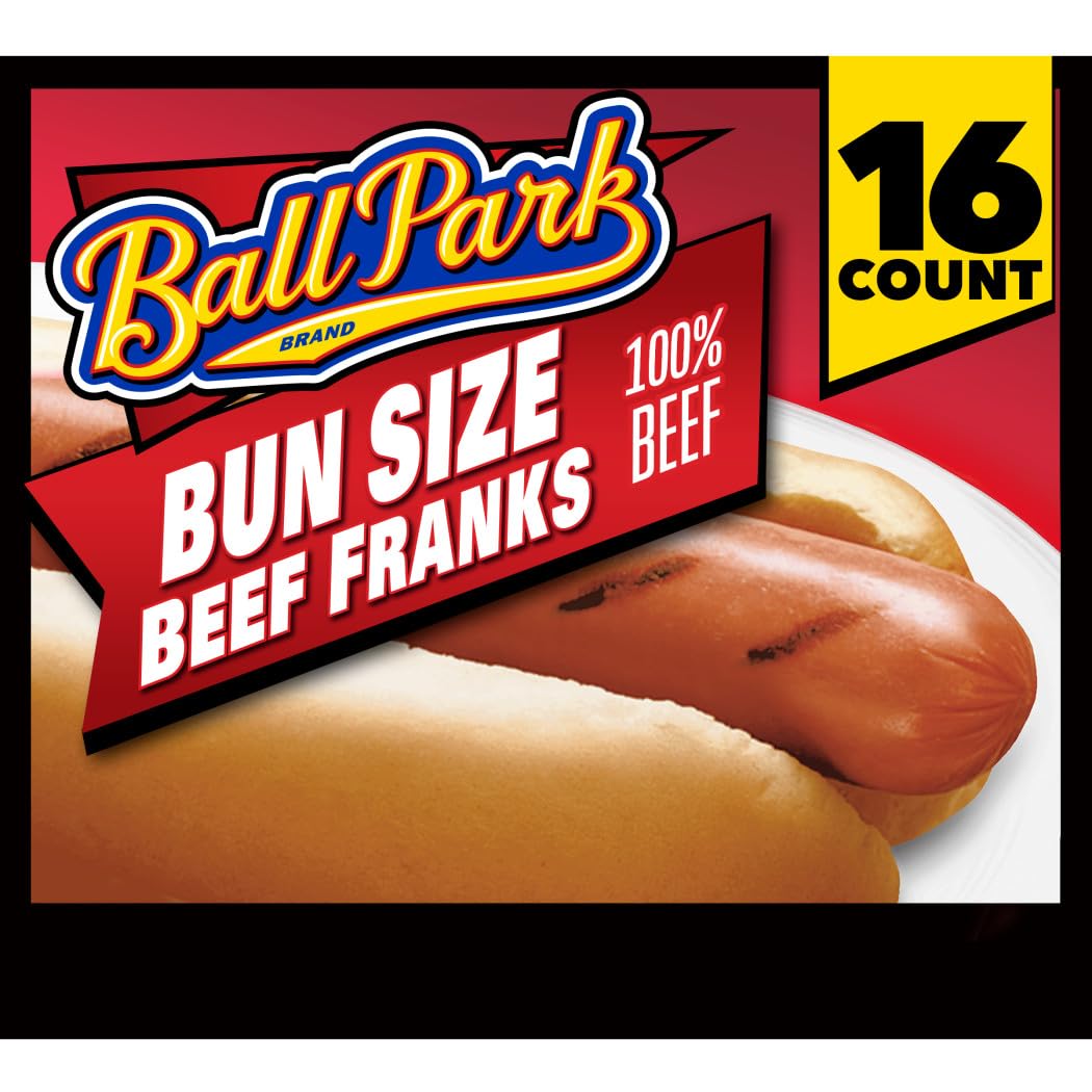 Algopix Similar Product 2 - Ball Park Bun Size Beef Franks, 16 Count