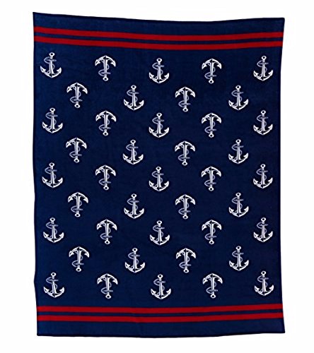 Algopix Similar Product 4 - Anchors Velour Beach Towel for Two