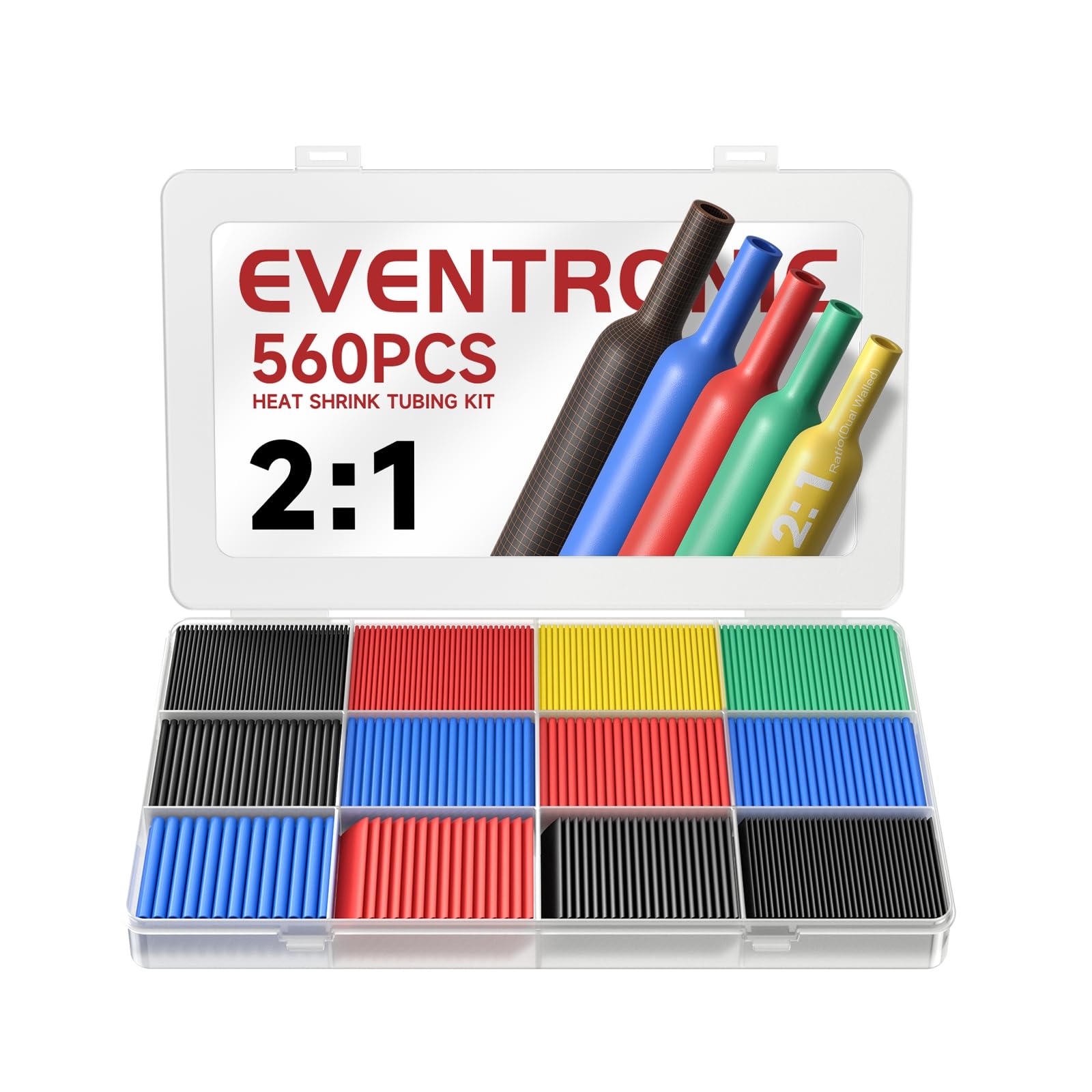 Algopix Similar Product 6 - Eventronic 560PCS Heat Shrink Tubing