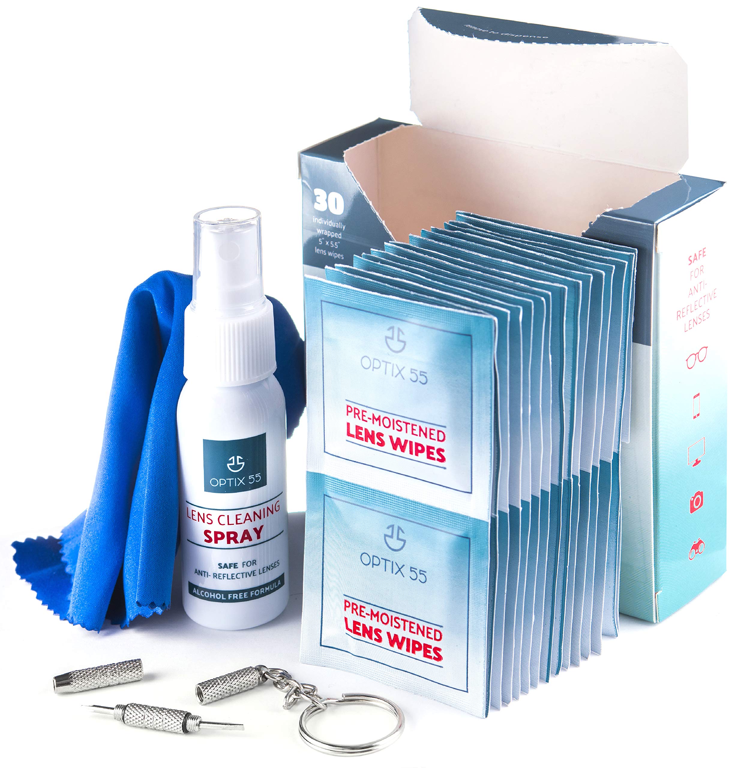Algopix Similar Product 16 - Glasses Cleaner Kit 30 PreMoistened