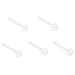 Algopix Similar Product 2 - 5Pack Clear Bioflex Flat Top Nose Ring