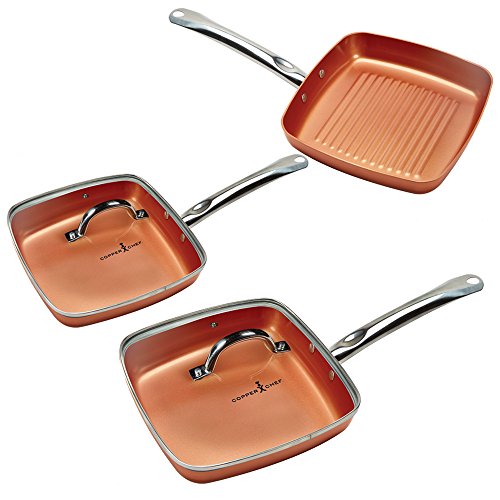 Algopix Similar Product 15 - Copper Chef NonStick Square Fry Pan