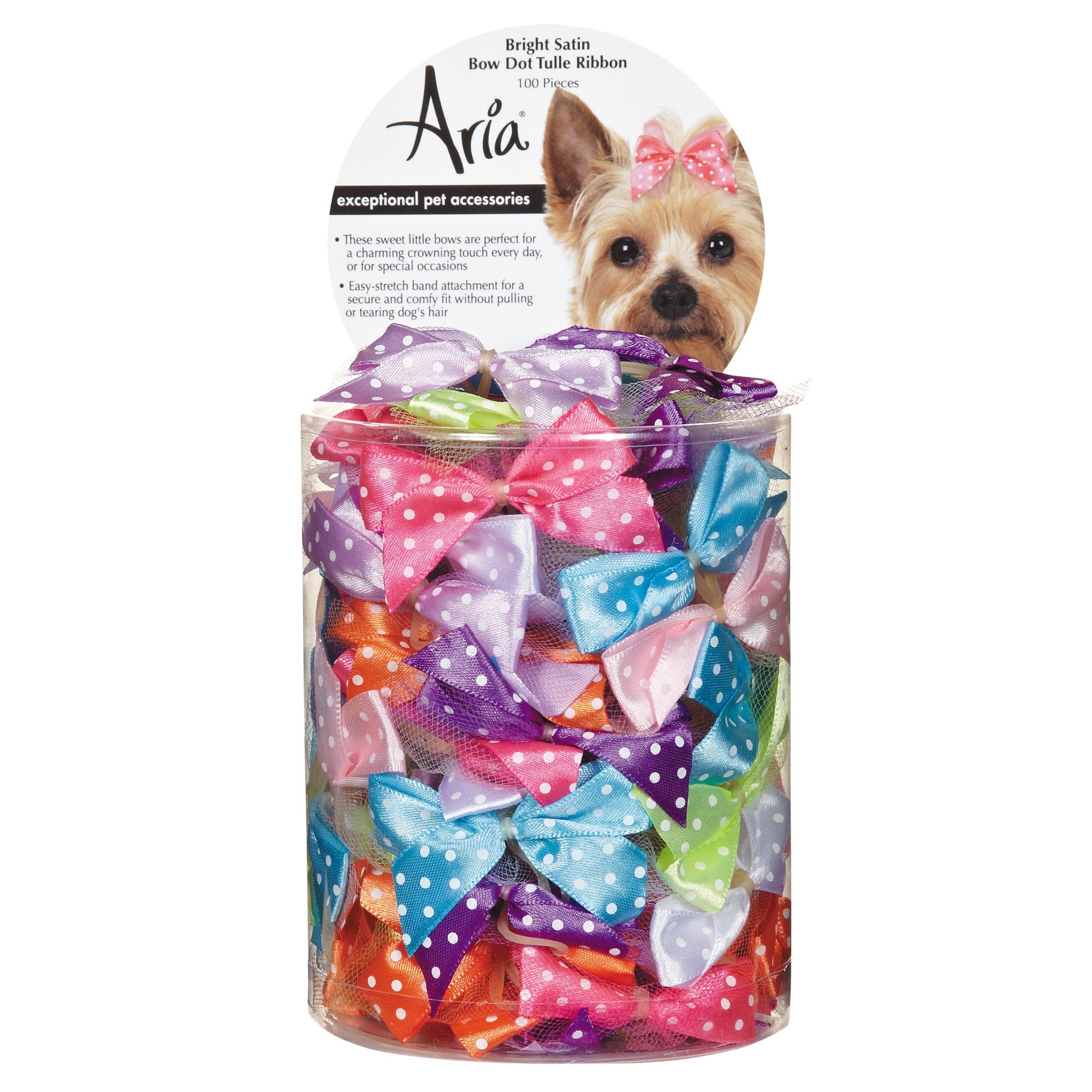 Algopix Similar Product 11 - Aria Brite Satin Bow Dot Tulle Assorted
