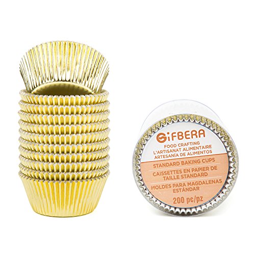 Algopix Similar Product 5 - Gifbera Standard Gold Foil Cupcake