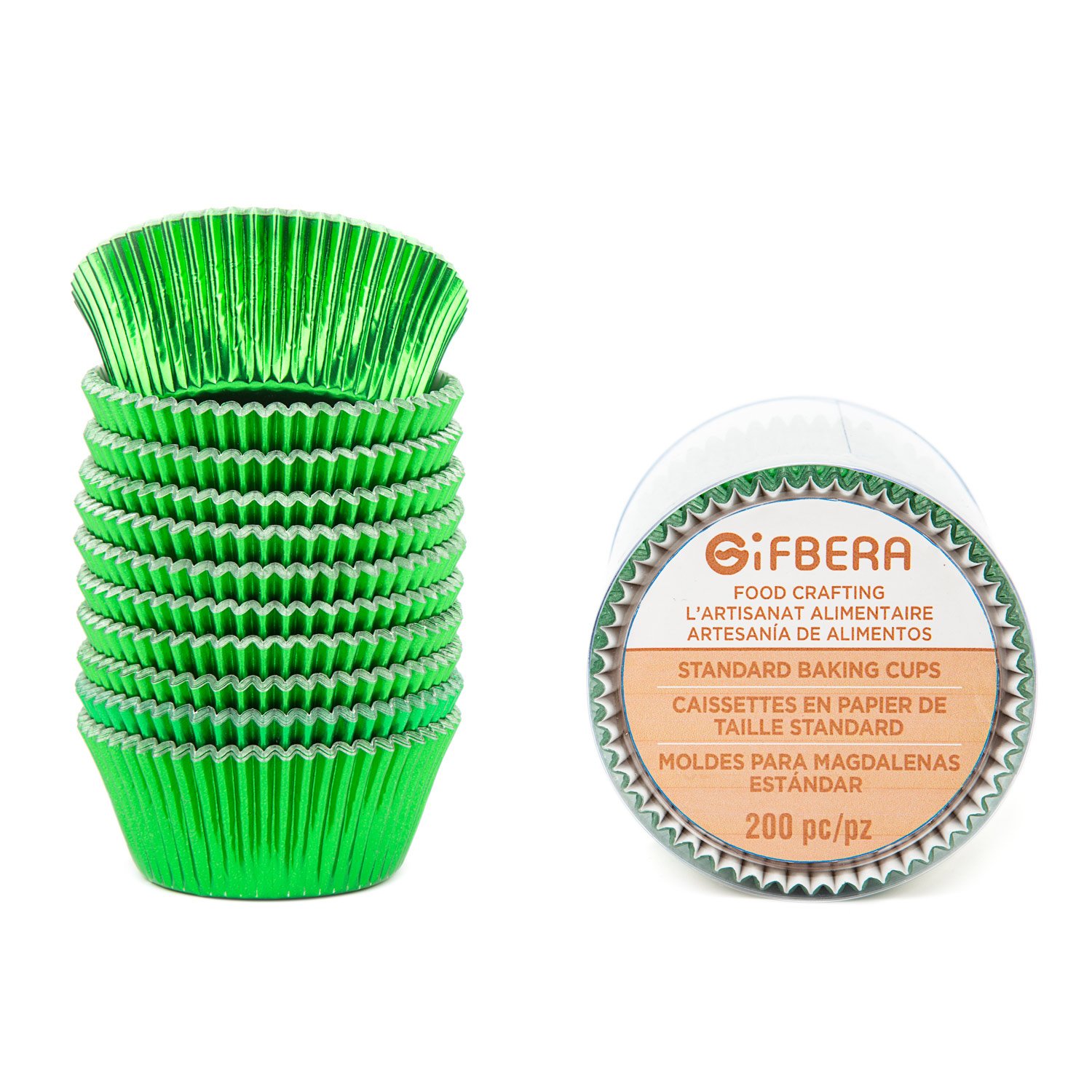 Algopix Similar Product 15 - Gifbera Green Foil Standard Cupcake