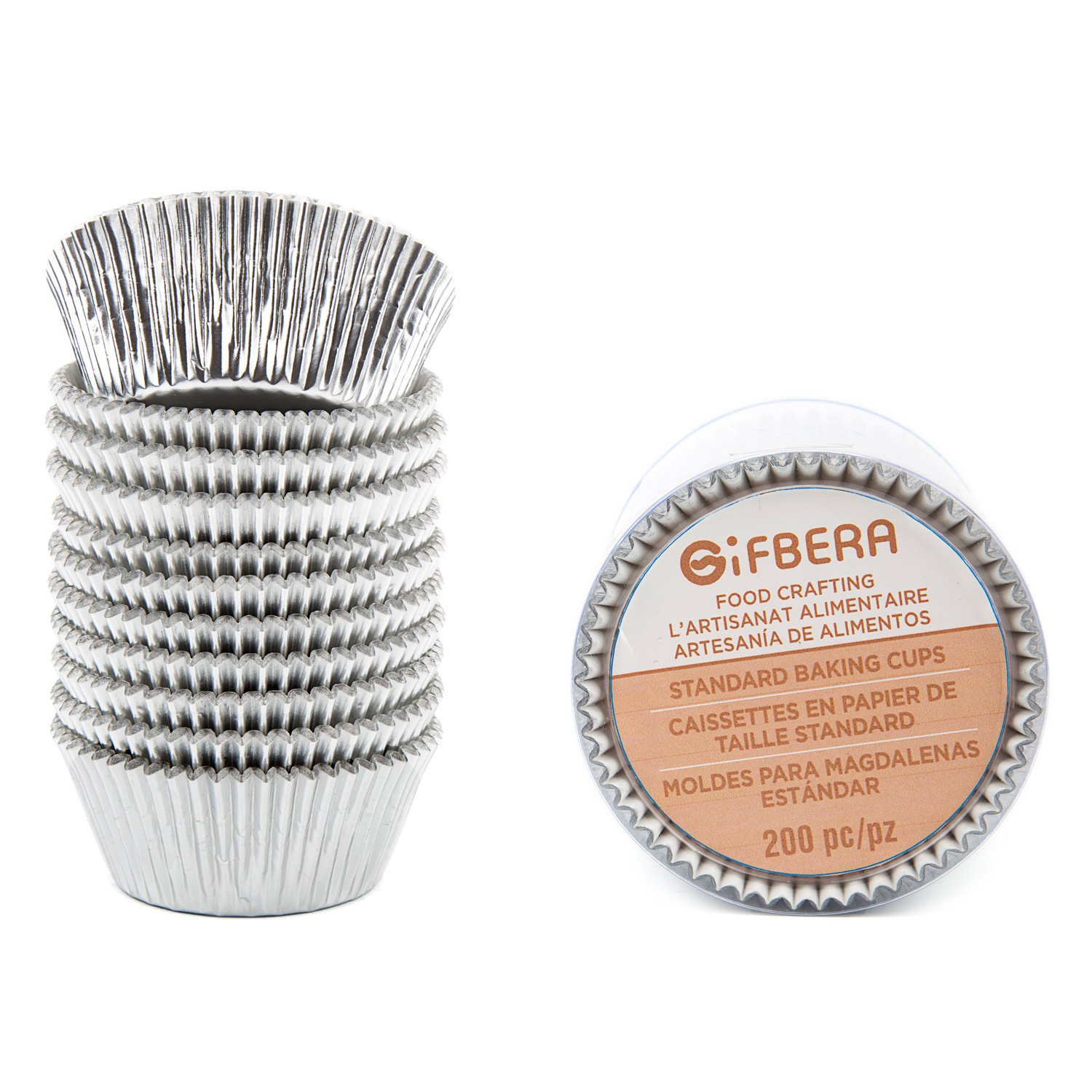 Algopix Similar Product 20 - Gifbera Standard Silver Foil Cupcake