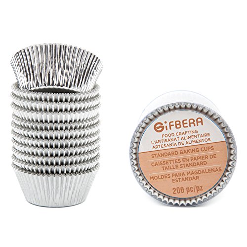 Algopix Similar Product 15 - Gifbera Standard Silver Foil Cupcake
