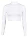 Algopix Similar Product 6 - Turtleneck Midriff White