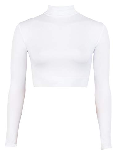 Algopix Similar Product 2 - Turtleneck Midriff White