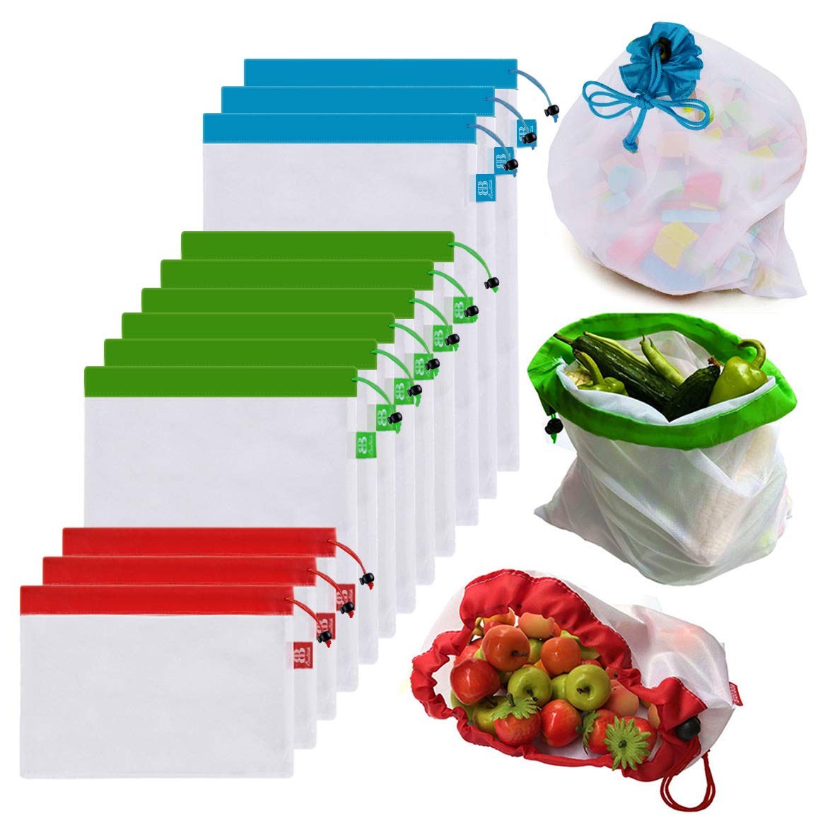 Algopix Similar Product 16 - BB Brotrade Reusable Mesh Produce