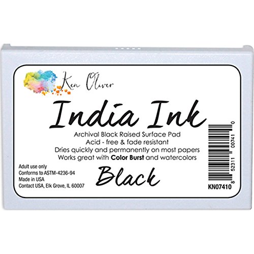 Algopix Similar Product 2 - Ken Oliver India Ink Stamp Pad-Black