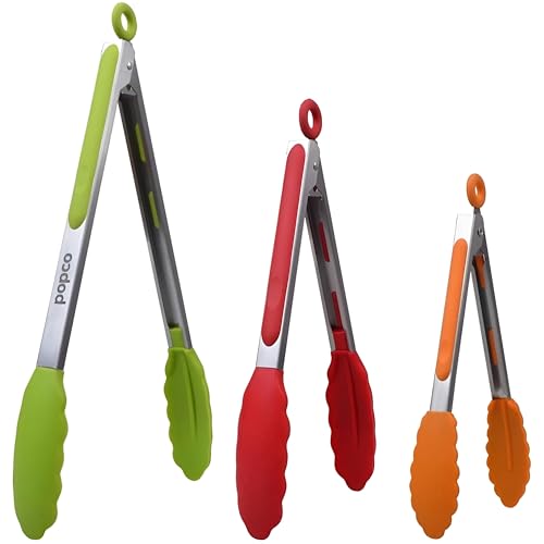 Algopix Similar Product 20 - Popco 3Piece Kitchen Tongs Set