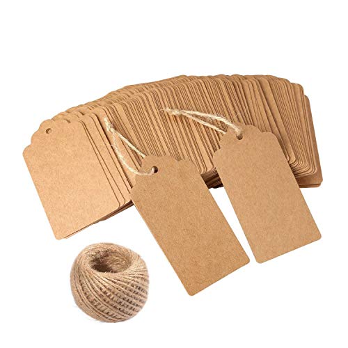 Algopix Similar Product 12 - Gift Tags120 PCS Kraft Paper Tags for