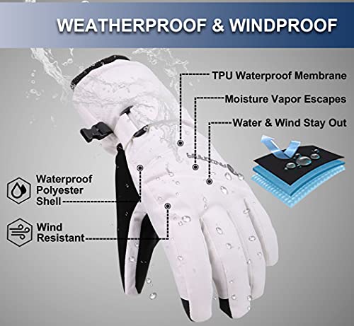Algopix Similar Product 8 - ANDORRA Women Snow Gloves Waterproof