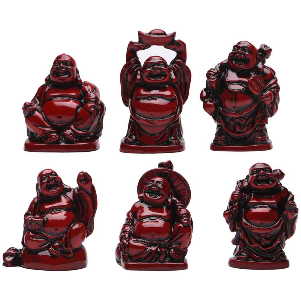 Algopix Similar Product 18 - BRABUD Feng Shui 2in Red Resin Laughing