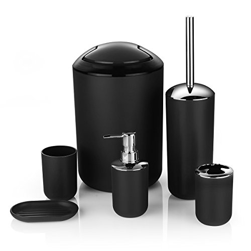 Algopix Similar Product 1 - Zuvo 6 Pcs Plastic Bathroom Accessory