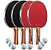 Algopix Similar Product 13 - JP WinLook Ping Pong Paddle Set  Four