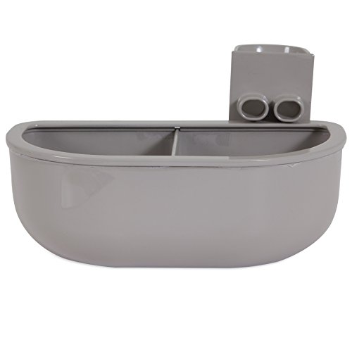 Algopix Similar Product 4 - Petmate Double Diner Kennel Bowl Gray