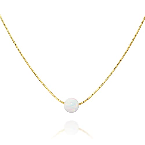 Algopix Similar Product 19 - Tooliks  White Opal 5mm Ball Gold