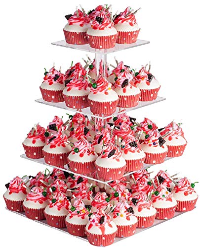 Algopix Similar Product 20 - YestBuy 4 Tier Acrylic Cupcake Stand