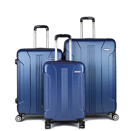 Algopix Similar Product 6 - AMKA Sierra TSA Luggage Set Navy 3