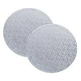 Algopix Similar Product 7 - Crystallove 2pcs Round Sliver Cardboard
