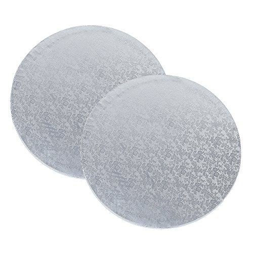 Algopix Similar Product 8 - Crystallove 2pcs Round Sliver Cardboard