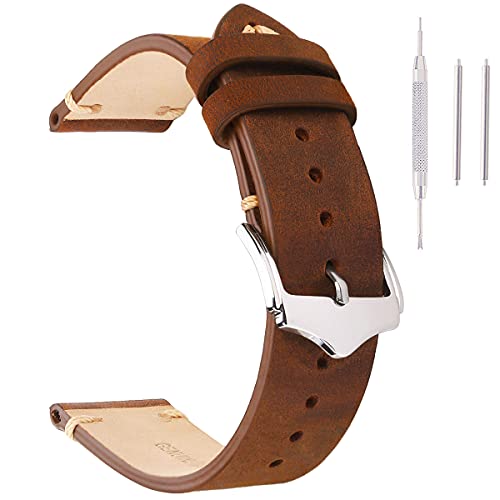 Algopix Similar Product 1 - Leather Watch Bands 20mm for Men EACHE