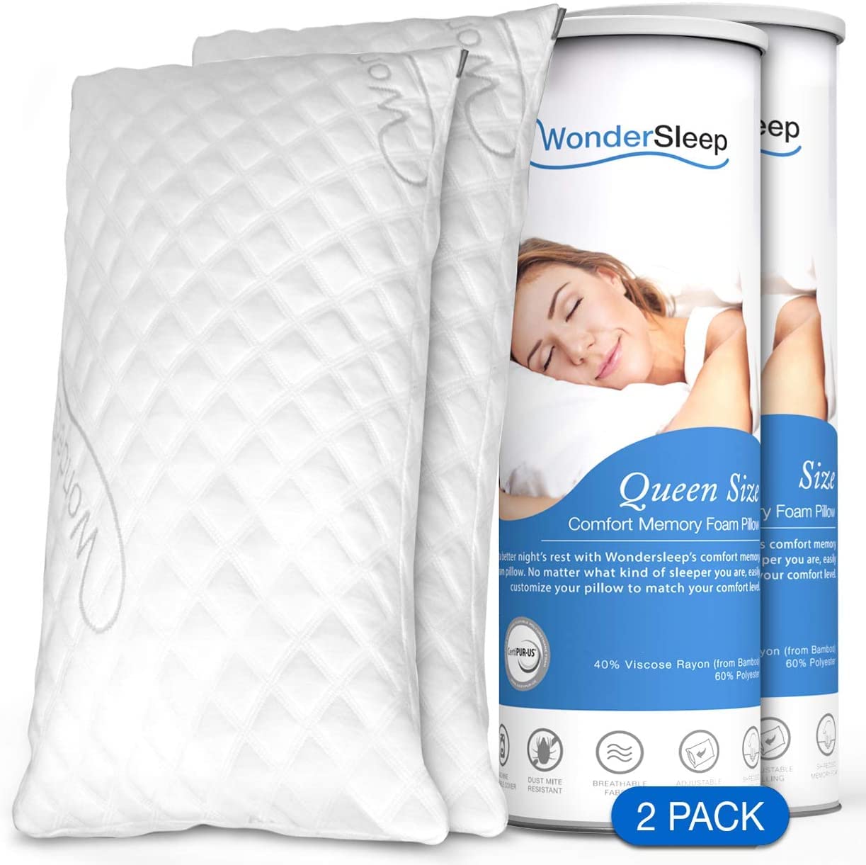 Algopix Similar Product 3 - WonderSleep Premium Adjustable Loft