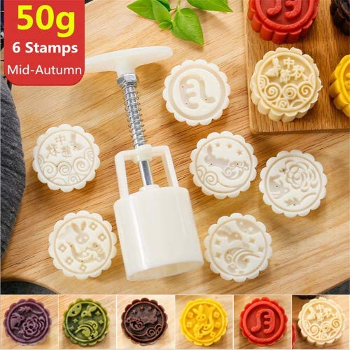 Algopix Similar Product 16 - Mooncake Mold With 6 Stamps  Mid
