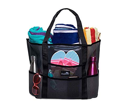Algopix Similar Product 7 - Dejaroo Mesh Beach Bag  Lightweight