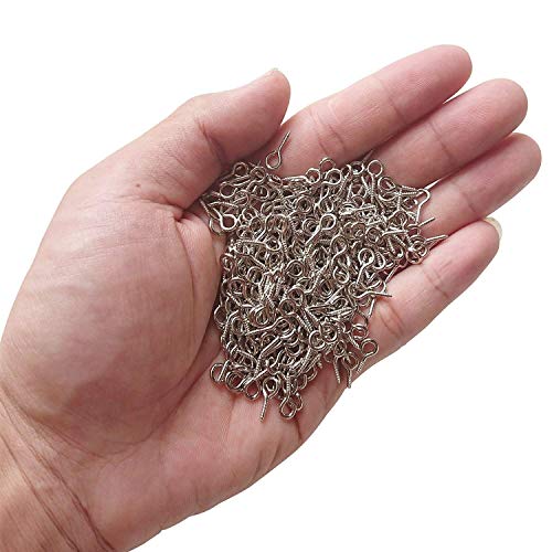 Algopix Similar Product 12 - 12mm x 5mm Mini Metal Screw Eye Pins