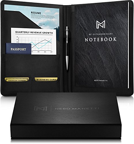 Algopix Similar Product 5 - NERO MANETTI Leather Portfolio Folder