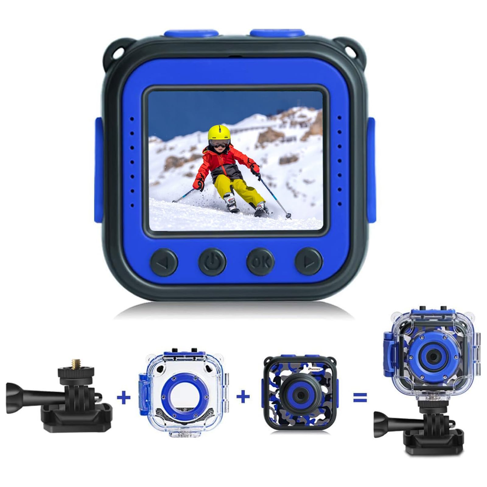 Algopix Similar Product 7 - PROGRACE Kids Camera Waterproof Toy 