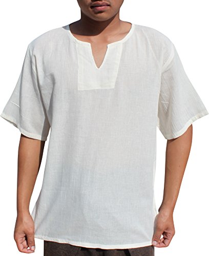 Algopix Similar Product 7 - RaanPahMuang Open V Slit Collar Plain