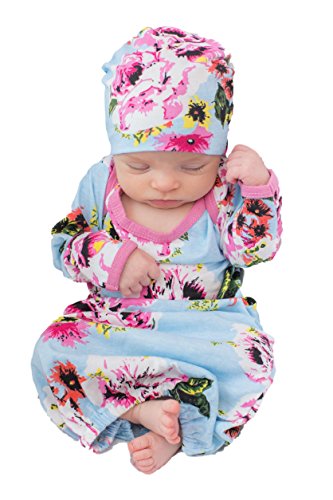 Algopix Similar Product 15 - Baby Be Mine Newborn Gown and Hat Set