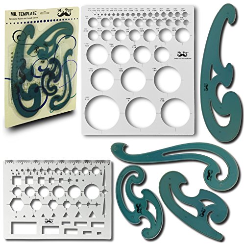Algopix Similar Product 13 - Mr Pen French Curve and Template Ruler