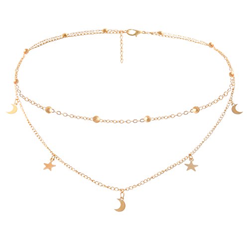 Algopix Similar Product 15 - BaubleStar Star Moon Charm Necklace
