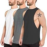 Algopix Similar Product 1 - PAIZH Men 3 Pack Fitness Workout Tank