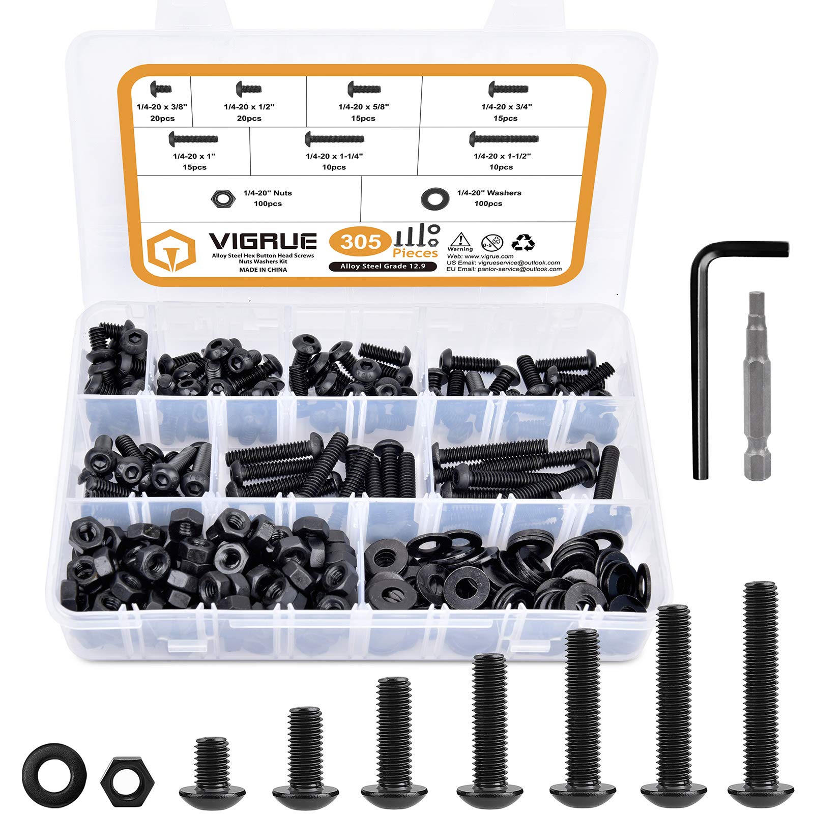 Algopix Similar Product 7 - VIGRUE M2 M3 M4 Screw Set 1080pcs