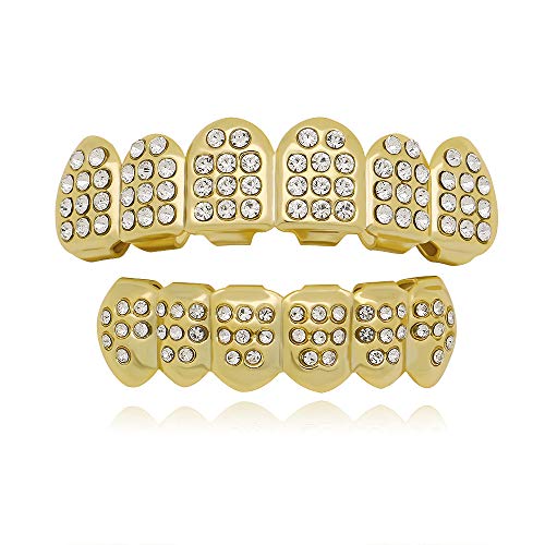 Algopix Similar Product 19 - LuReen 14k Gold 6 Teeth Grillz Hip Hop