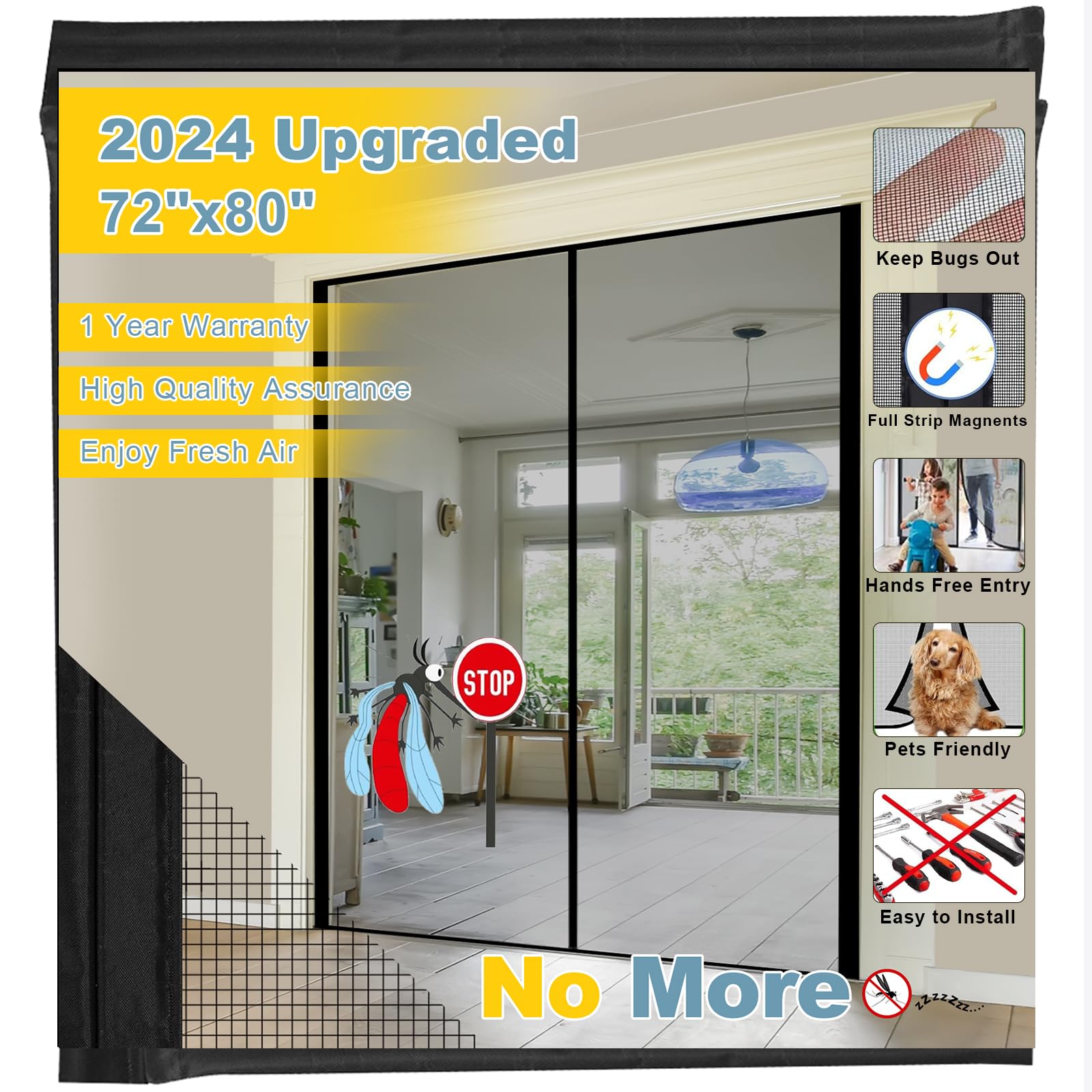 Algopix Similar Product 19 - Upgrade Magnetic Screen Door Closure